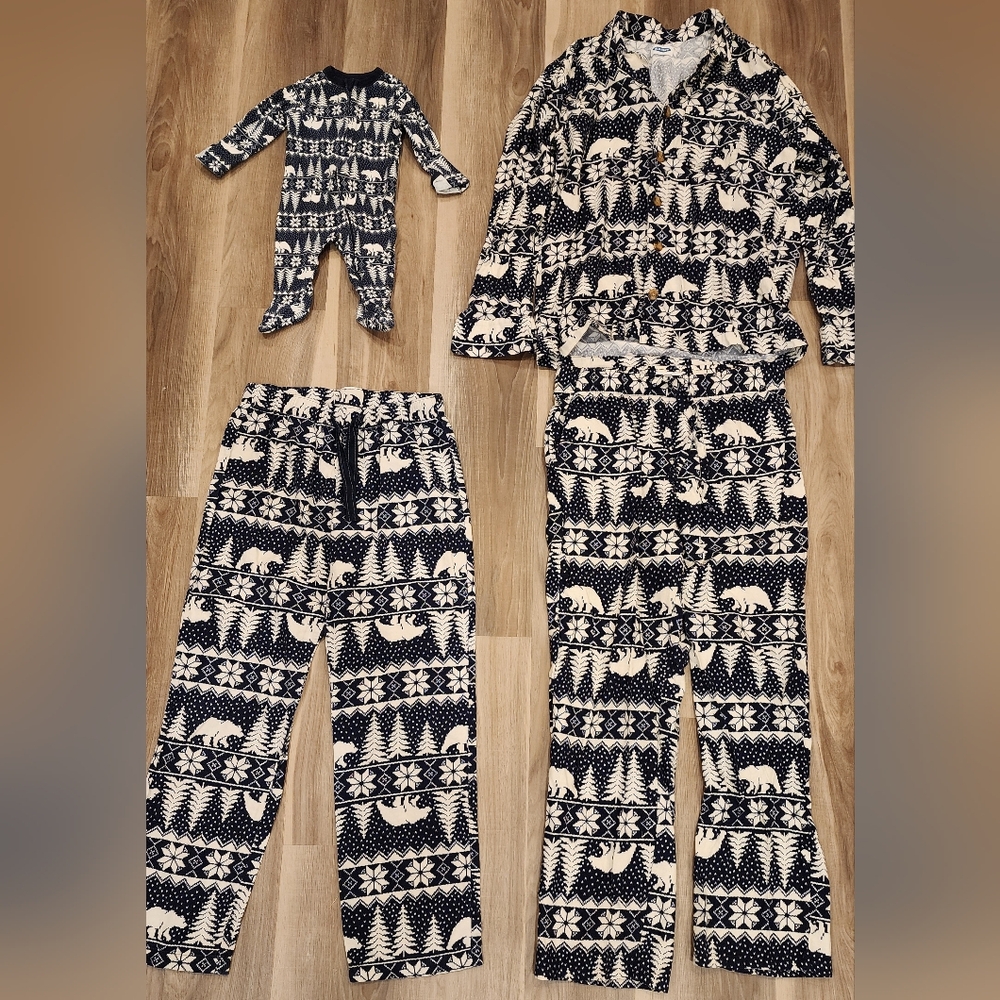 Cozy Bear Print Family Pajamas